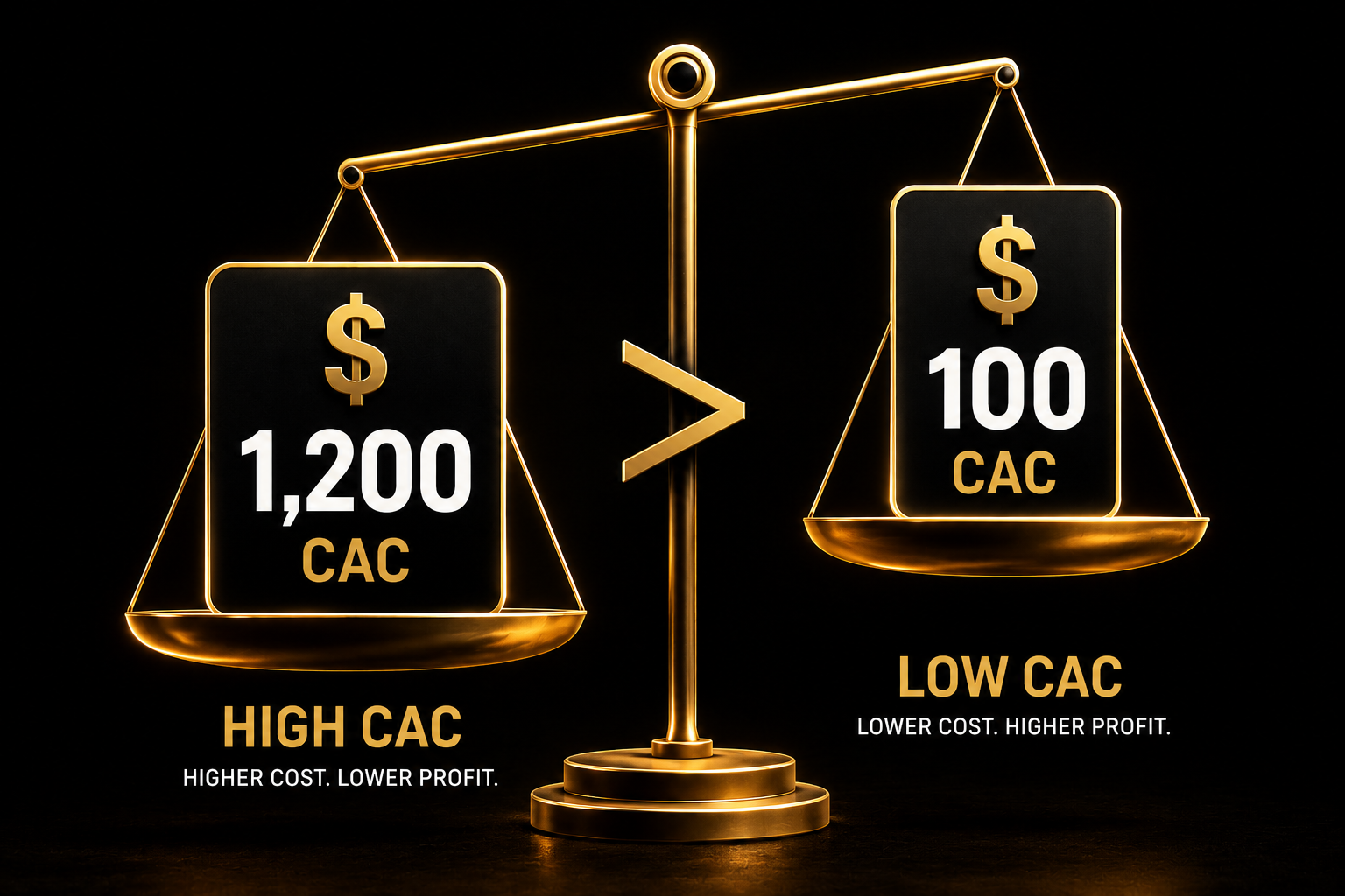 Lower your customer acquisition cost: high CAC heavy versus low CAC lifted